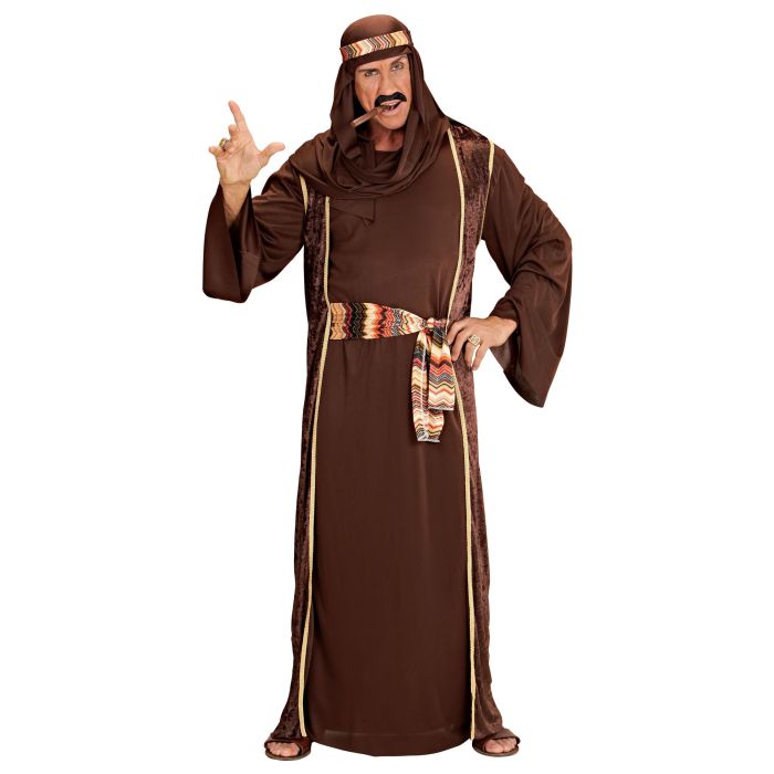 Brunt sheik-kostume til herre
