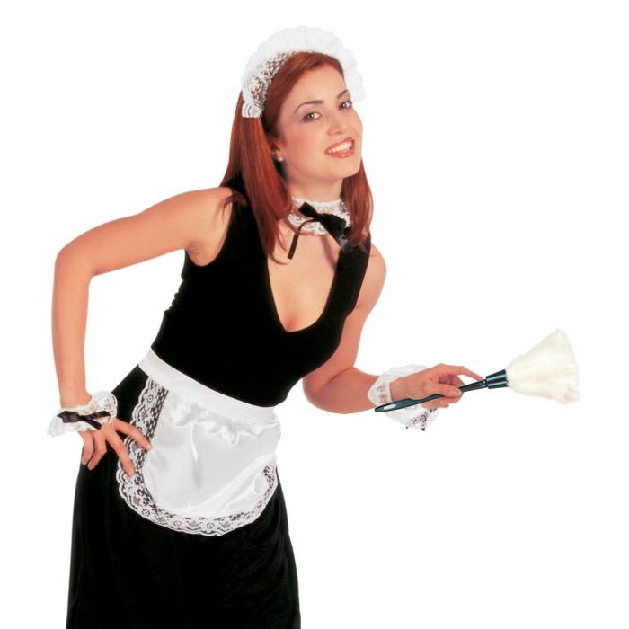 Fransk stuepige kostume - 6 dele