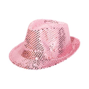 Pink hat glitter og palietter