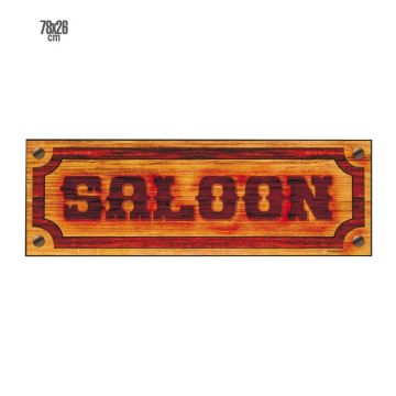 Western salon papir skilt - 78x26 cm