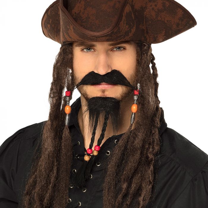 Pirat skæg og moustache - onesize