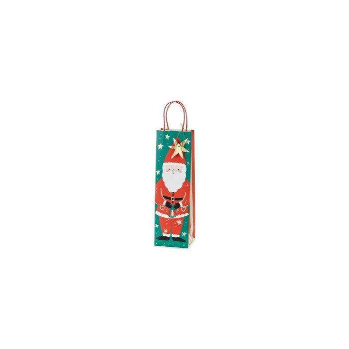 Julegavepose med julemand 11x36x10 cm