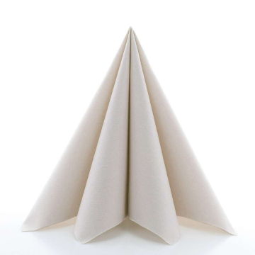 Luksus servietter gråbeige 12x - 40x40 cm