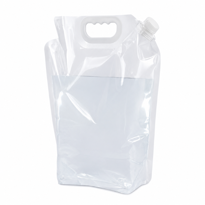 Sammenklappelig vandbeholder 5 liter gennemsigtig