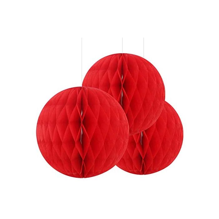 Rød Honeycomb 30 cm  
