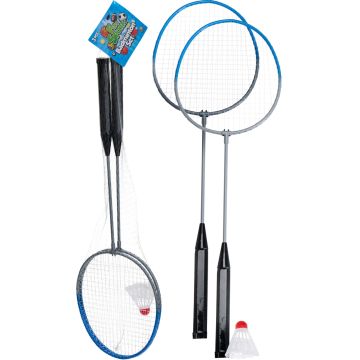 Badmintonsæt med 2 ketsjere og fjerbold