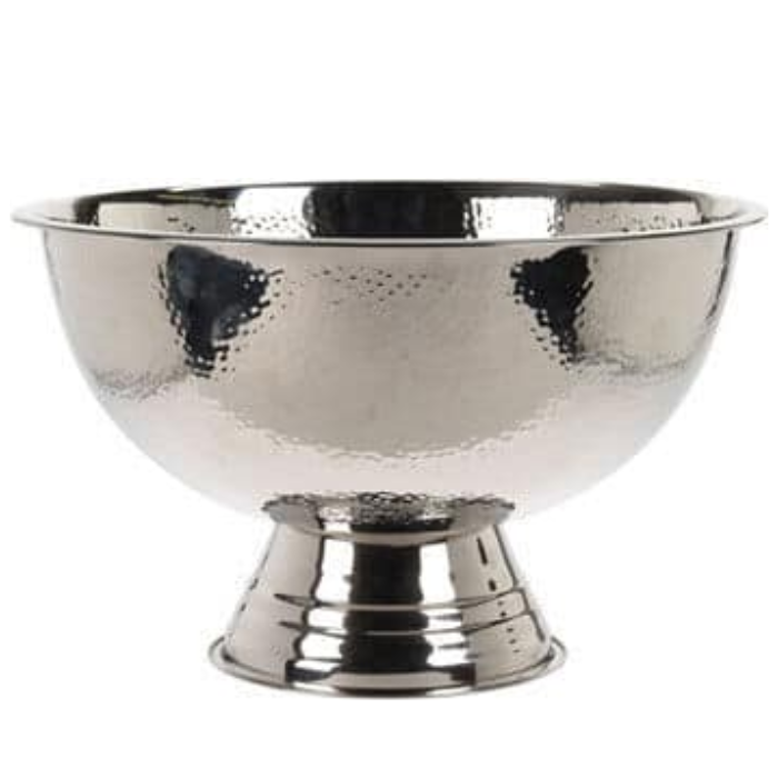 Champagne bowle hammeret stål 40 cm