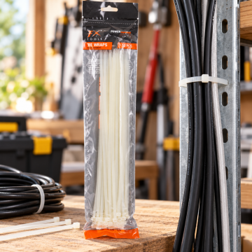 Kabelbindere i nylon, 4,8 x 350 mm, 50 stk