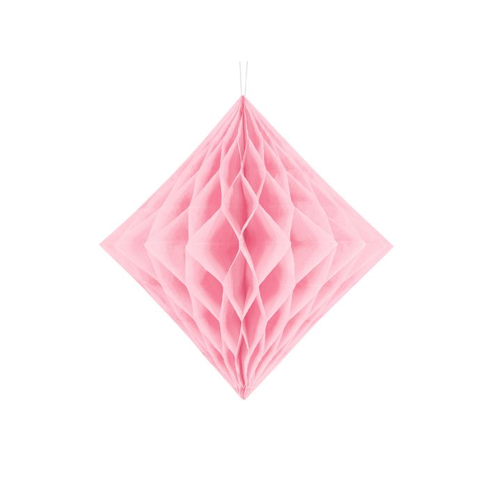 Diamant Honeycomb I Lyserød - 30 cm