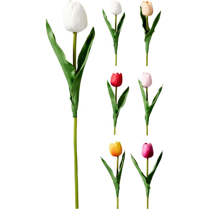 Kunstig tulipan 40 cm i blødt materiale