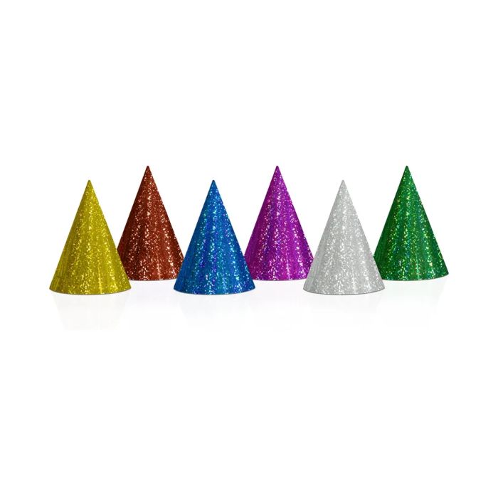 Holografiske festhatte mix 20x - 16 cm