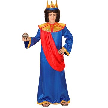 Blå toga kostume med krone til drenge