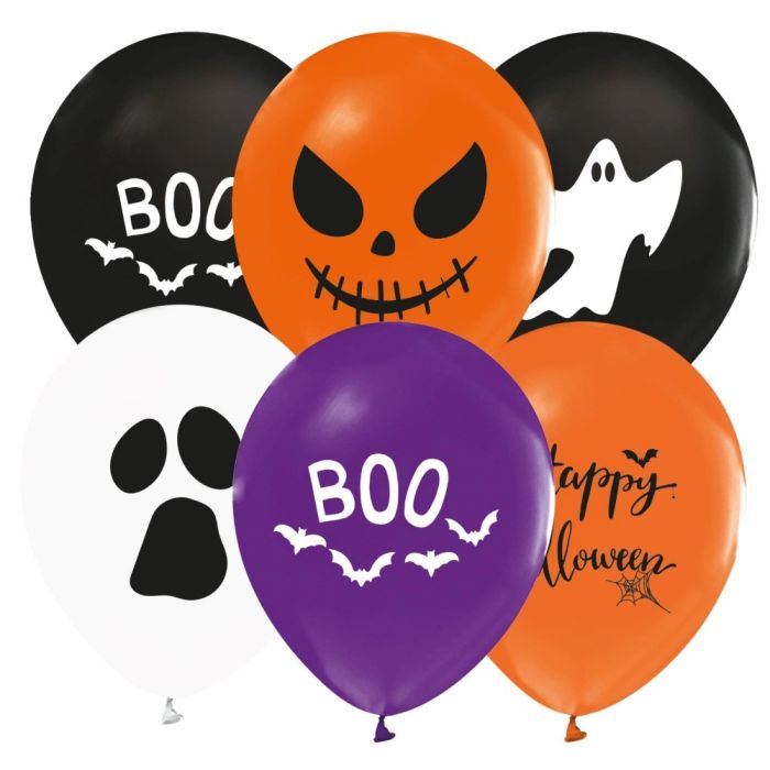 Halloween mix balloner 6x - 30 cm