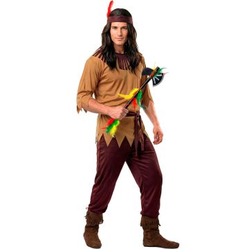 Indianerkostume til herrer - 4 dele