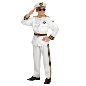 Flådekaptajn kostume til drenge