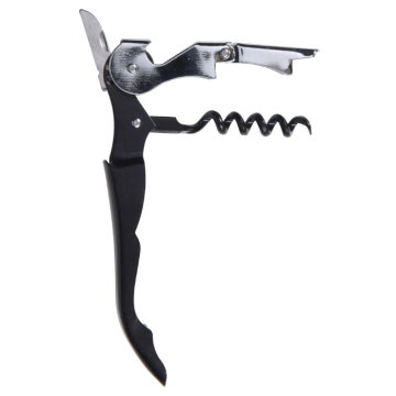 Proptrækker sort 3 funktioner - 12 cm