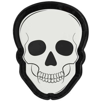 Skelet Hoved Tallerkener 8x