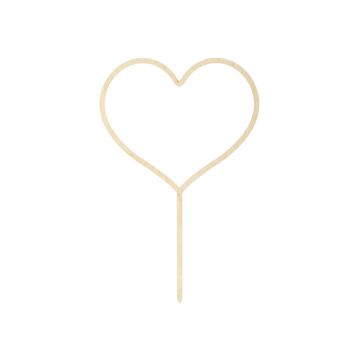 Hjerte Kagedekoration I Træ - 23 cm