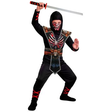 Ninja skelet-kostume til drenge