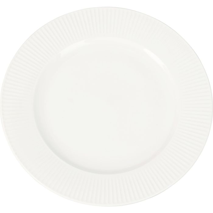 Porcelænstallerken hvid ca. Ø 27 cm