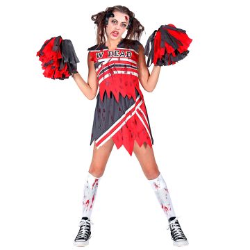 Zombie cheerleader kostume til damer