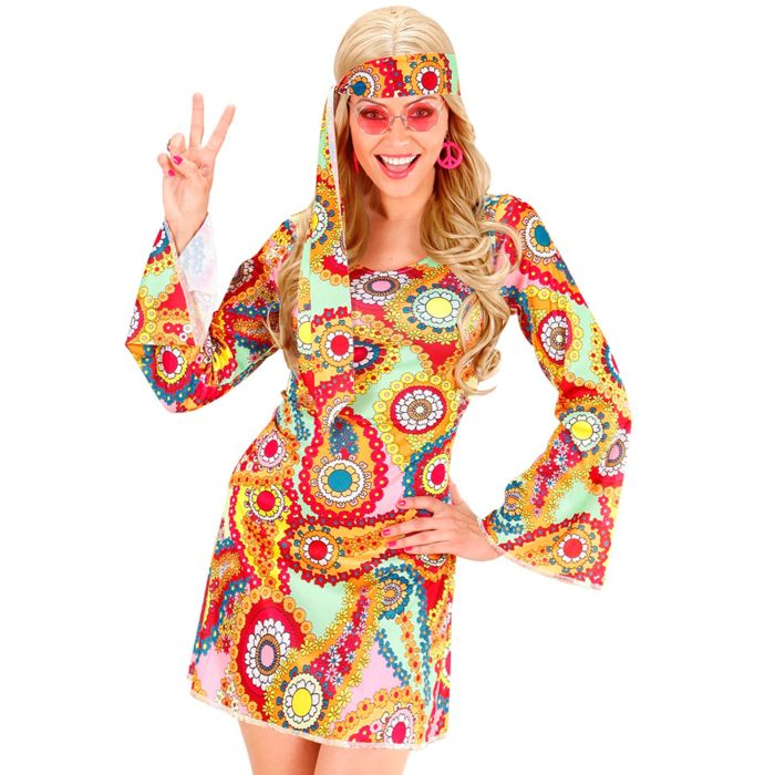 Hippie kjole til damer med pandebånd