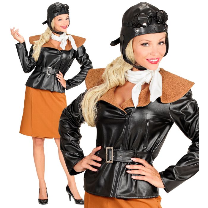 Retro flyverpige kostume til damer