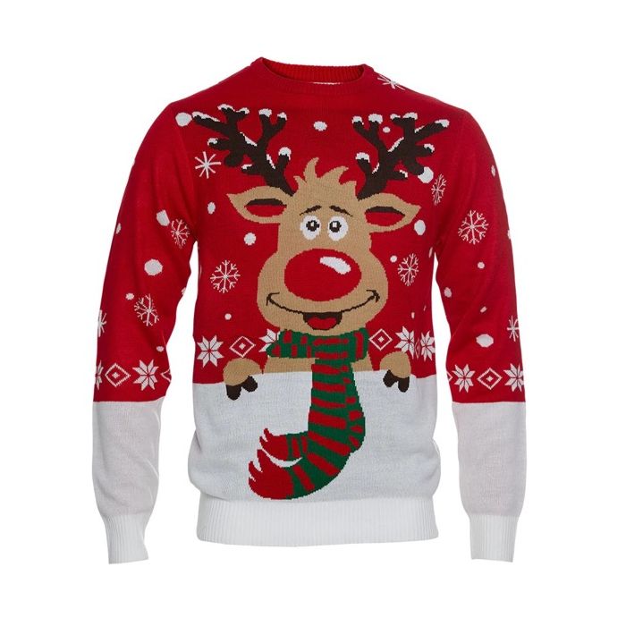 Julesweater Rudolf økologisk bomuld
