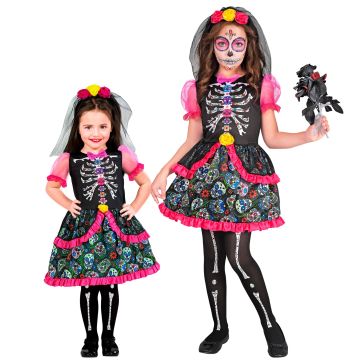 Dia de los Muertos kostume til piger