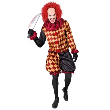 Harlekin gyserklovne-kostume til mænd