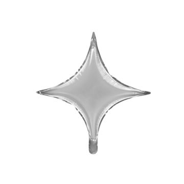 Stjerneformet folieballon sølv 45 cm