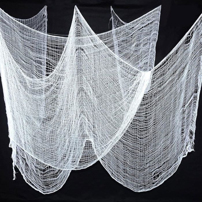 Hvidt net spindelvæv dekoration - 2x5 m