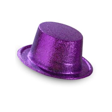 Festhat lilla glitter