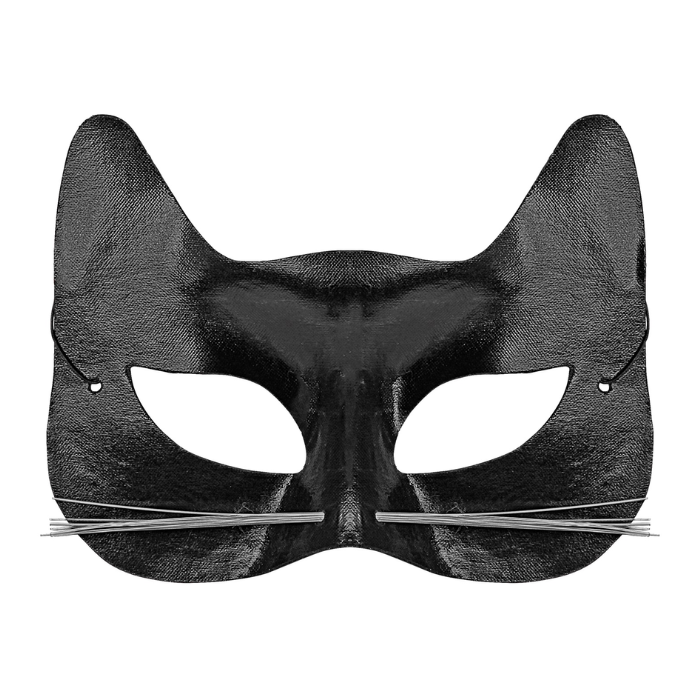 Sort katte maske