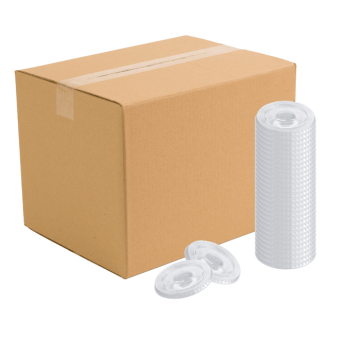 Flat låg til plastikkrus 1000x - 0,3-0,5l