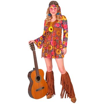 Farverigt hippiekostume til damer