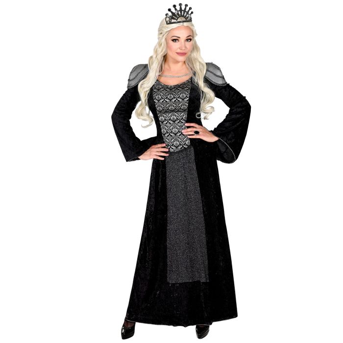 Dark Queen kostume med hovedpynt