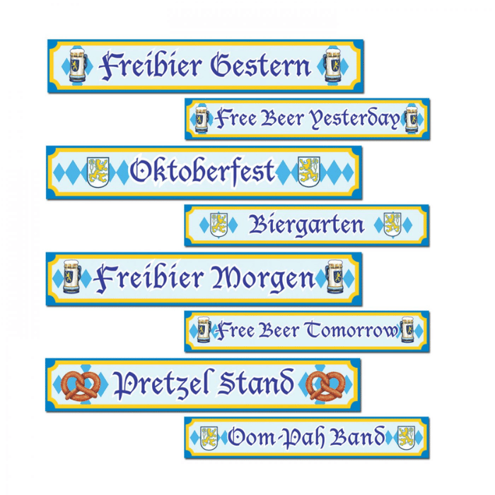 Oktoberfest vejskilte - 10x60 cm