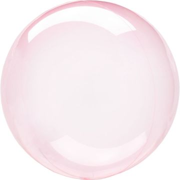 Pink transparent folie ballon - Ø45-55 cm