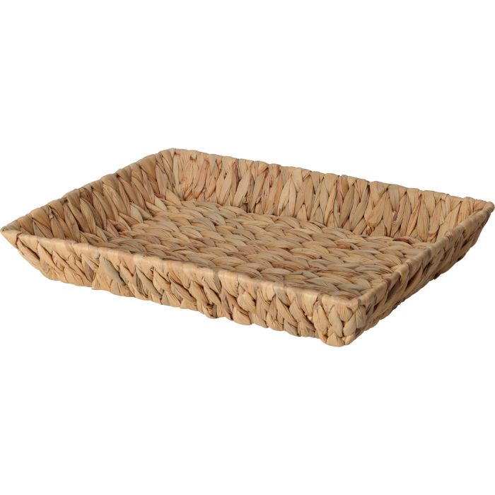 Rektangulær kurv i vandhyacint 38x28 cm