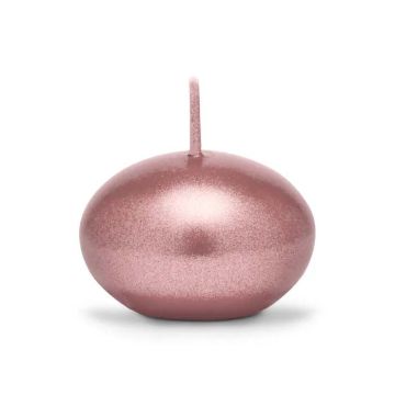 Flyde stearinlys metallic rose gold 5x - 4 cm
