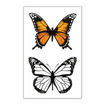 Midlertidige og kunstige sommerfugle tatoveringer 2x - 10,5x20 cm 
