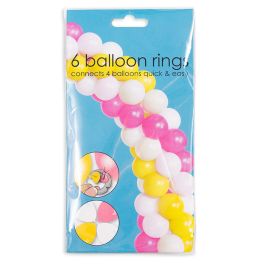Ballon ringe 6x - 3 cm I Pynt flot op - Køb her!