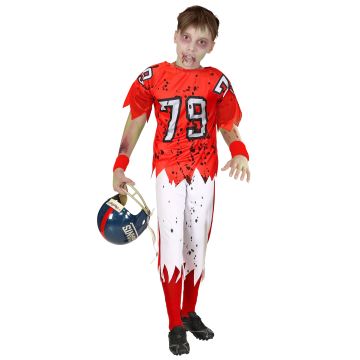 Zombie footballspiller kostume til drenge