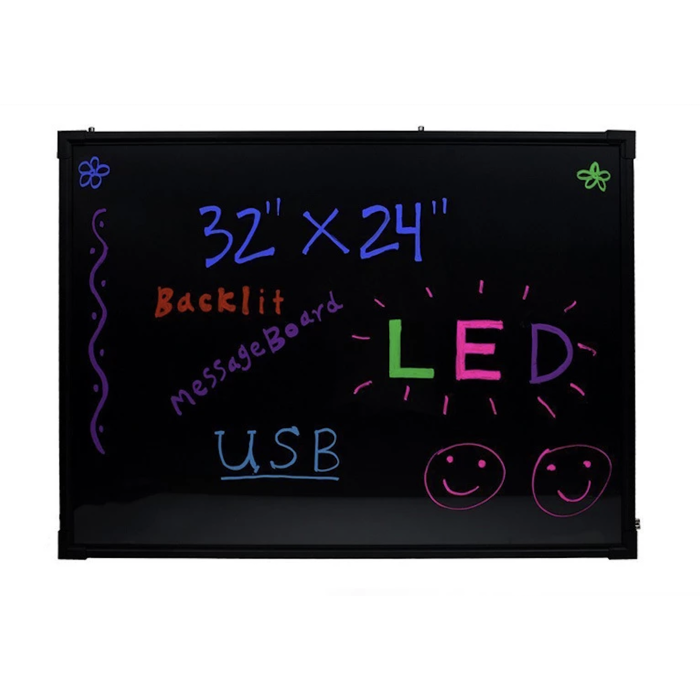 LED skilt med selvlysende tuscher