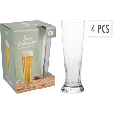 Høje ølglas uden stilk, 4 stk., 38 cl
