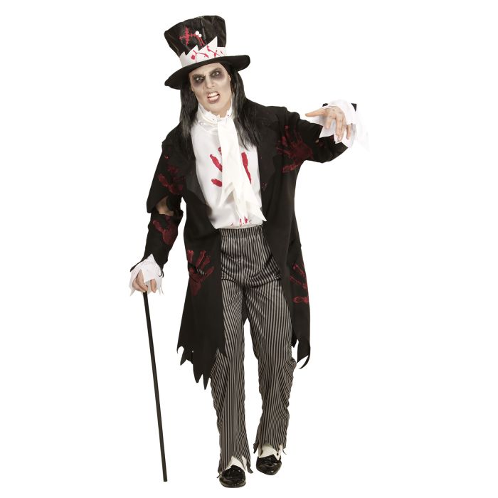 Zombiebrudgom kostume med høj hat