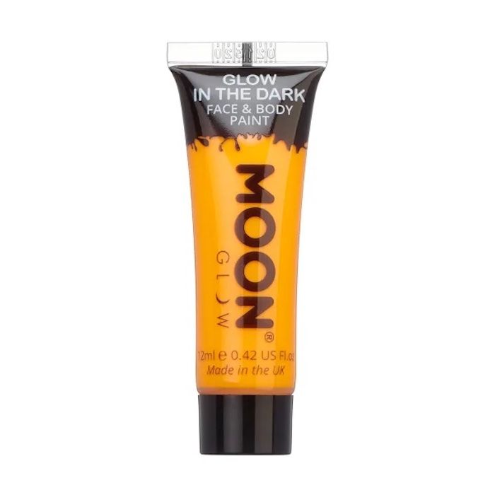 Selvlysende ansigts- og kropsmaling, orange Moon Creations - 12 ml 