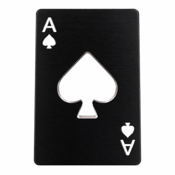 Metal pokerkort sort
