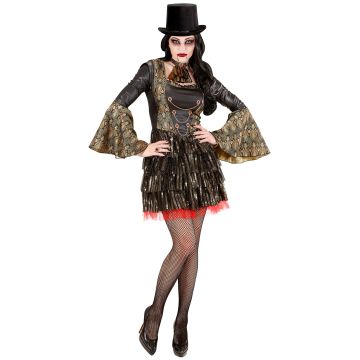 Gotisk vampyrkjole til damer med jabot